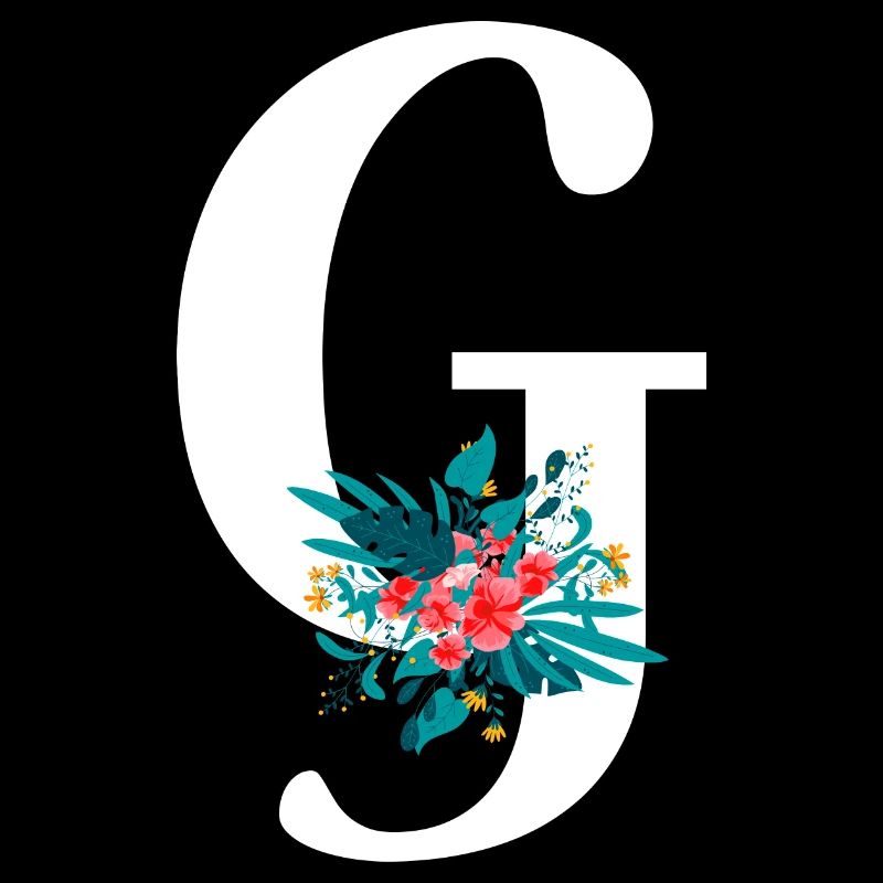 lettre G fleuris