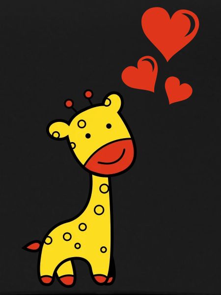 Giraffe in love