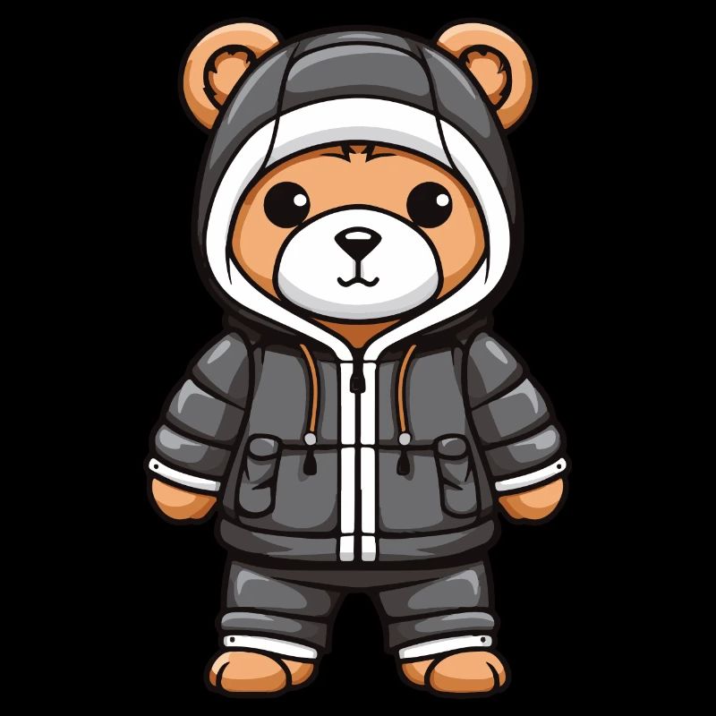 Bear Winter Comic Cute