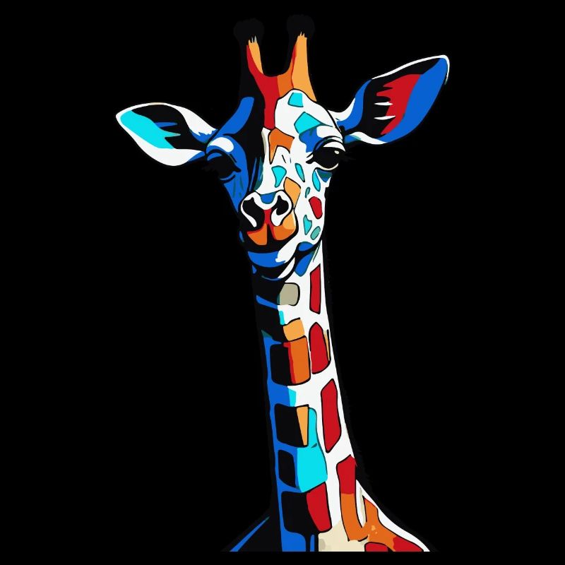 Bunte Graffiti Giraffe