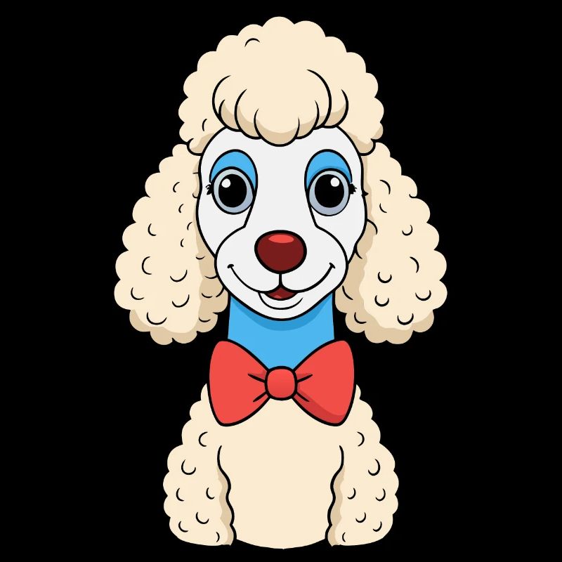 Elegant Poodle with Bow Tie