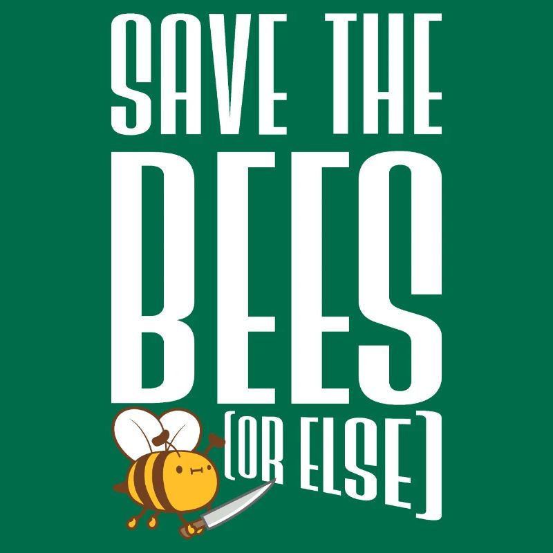 Save The Bees Or Else Knife Fun Cute Bee Beekeeper