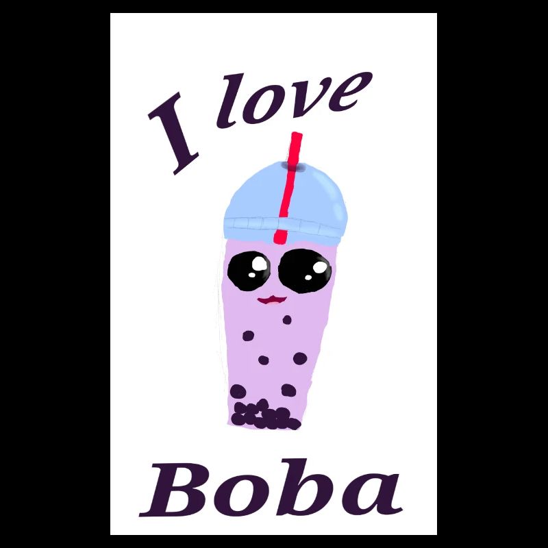 Funny Bubble Tea Illustration