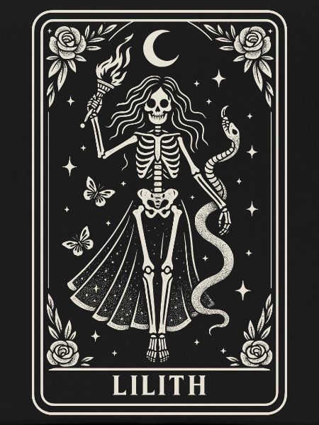 Lilith Skeleton Goddess Moonlight
