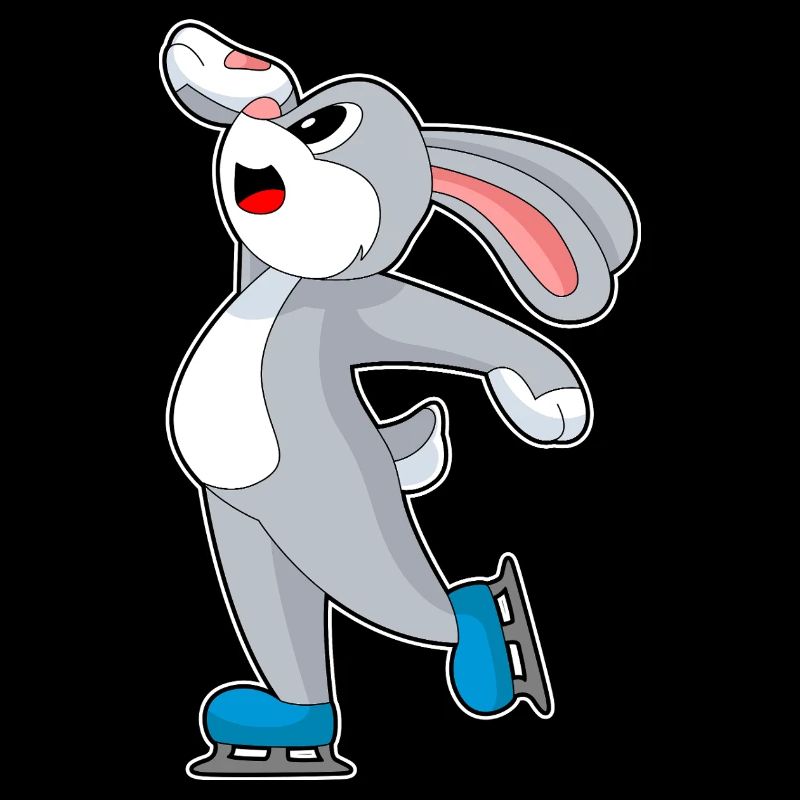 Hase Eislaufen Schlittschuhe Wintersport