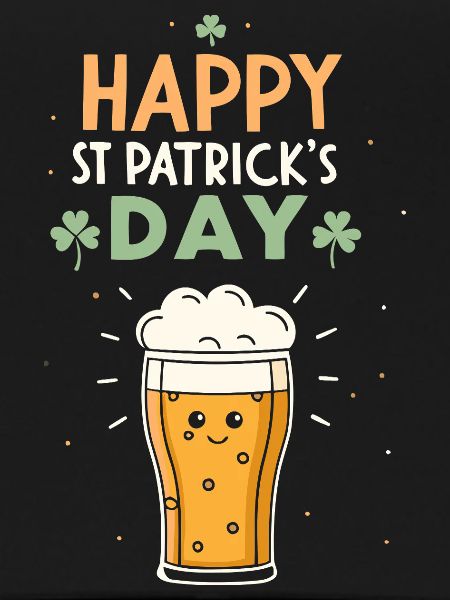 Pinte joyeuse Saint-Patrick