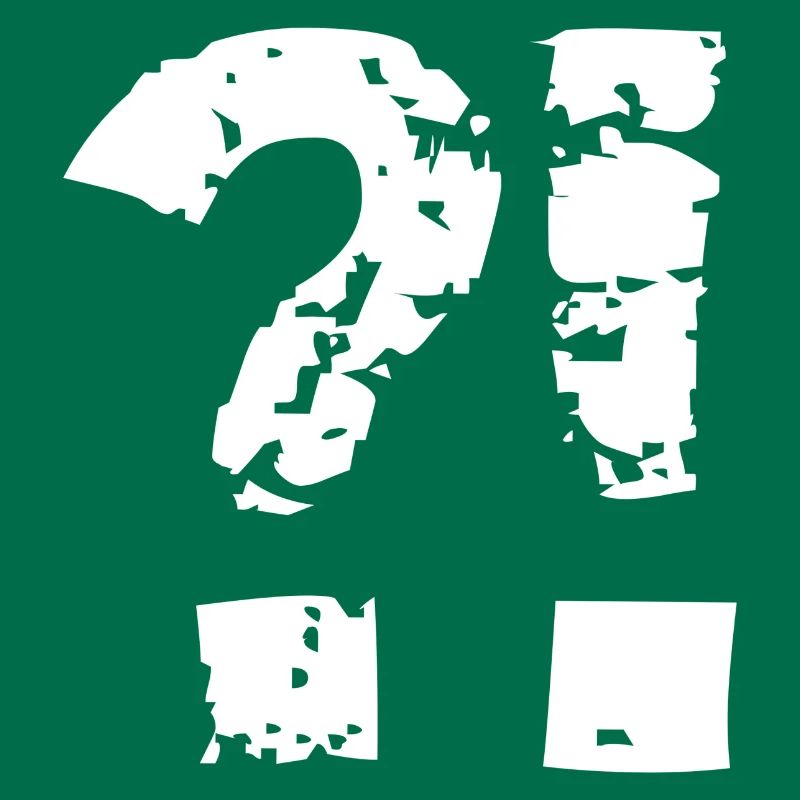 Question mark exclamation mark comic style.