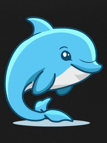 cute dolphin illustration
