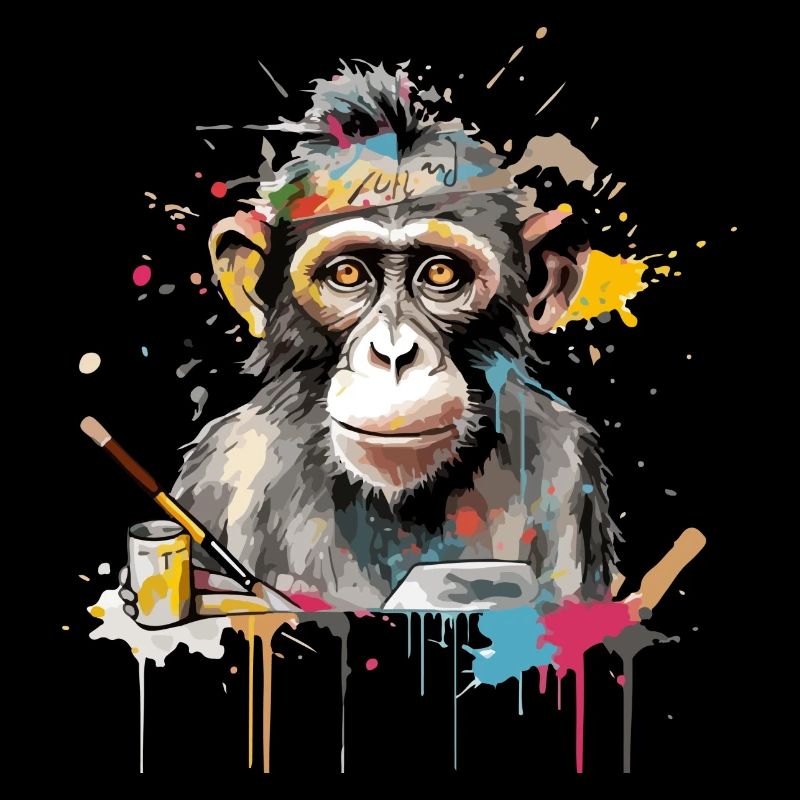 Aki le singe peintre