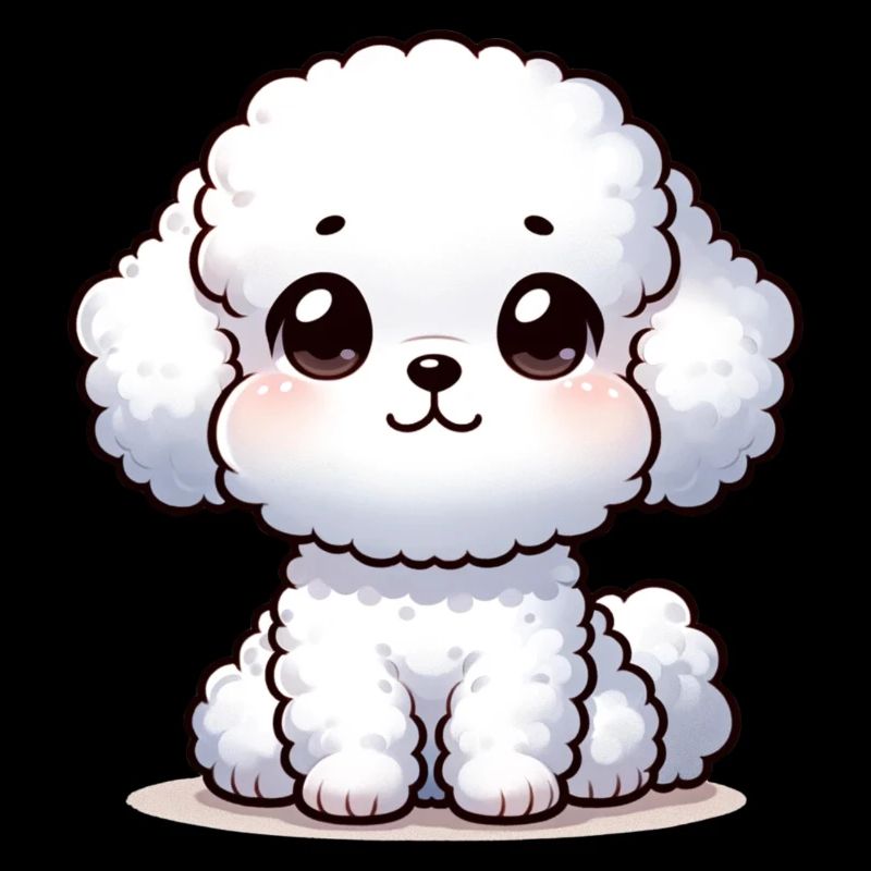 Illustration numérique de mignon Bichon frisé