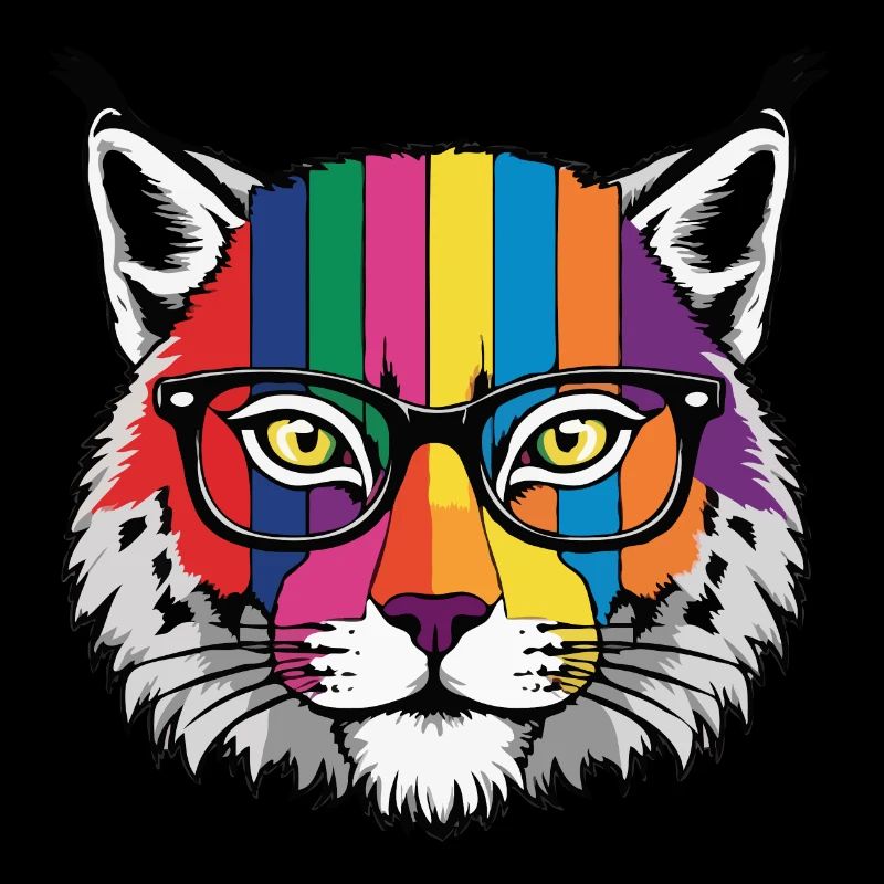 Lynx Katzenbrille Bunt Cool