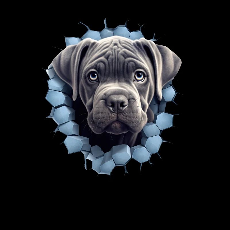 Cane Corso durch die Wand für einen Cane Corso