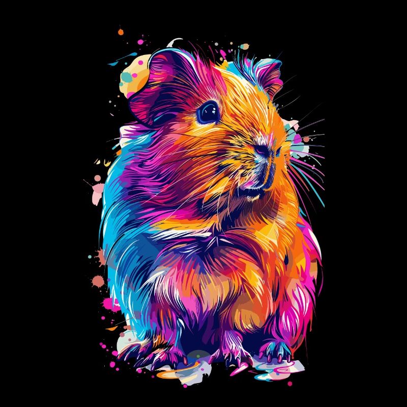 Buntes Hipster-Meerschweinchen