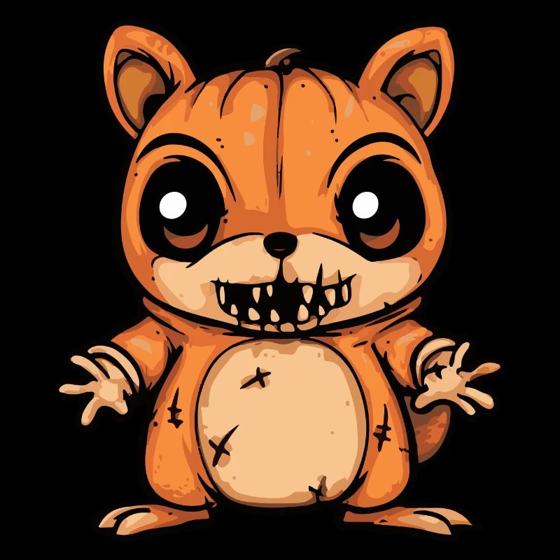 Eichhörnchen Halloween Comic Lustig