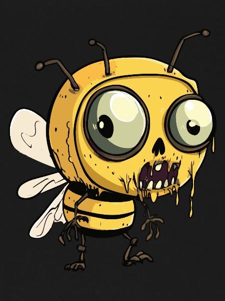 Bee Halloween Comic Funny