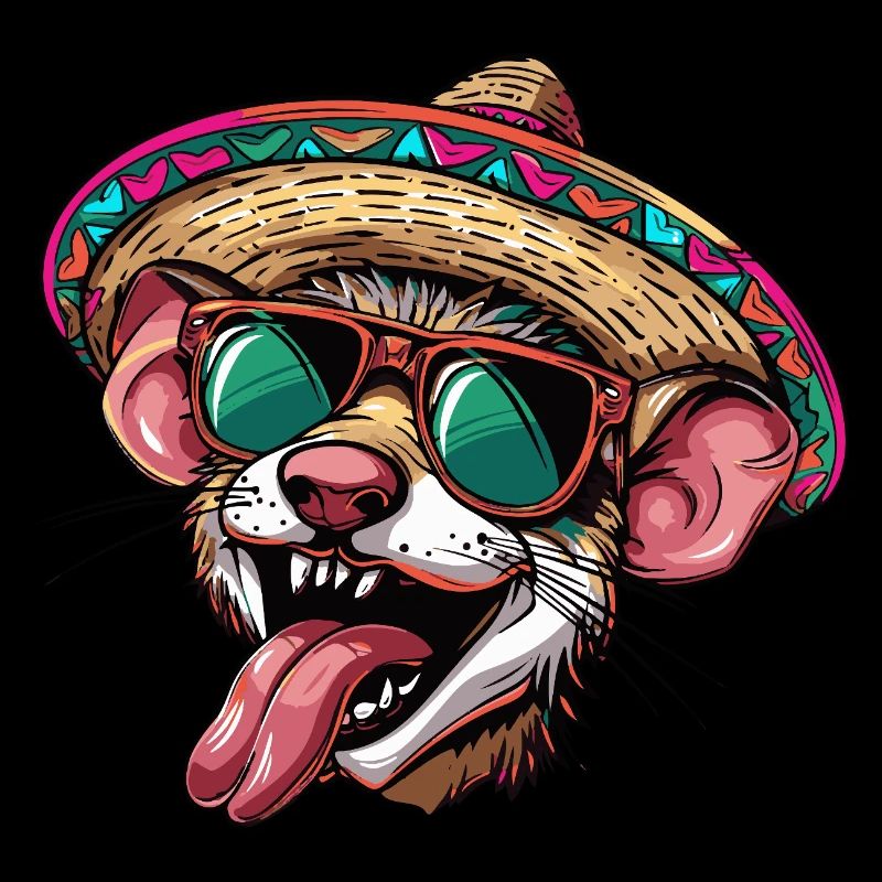 Mouse Comic Funny Sombrero