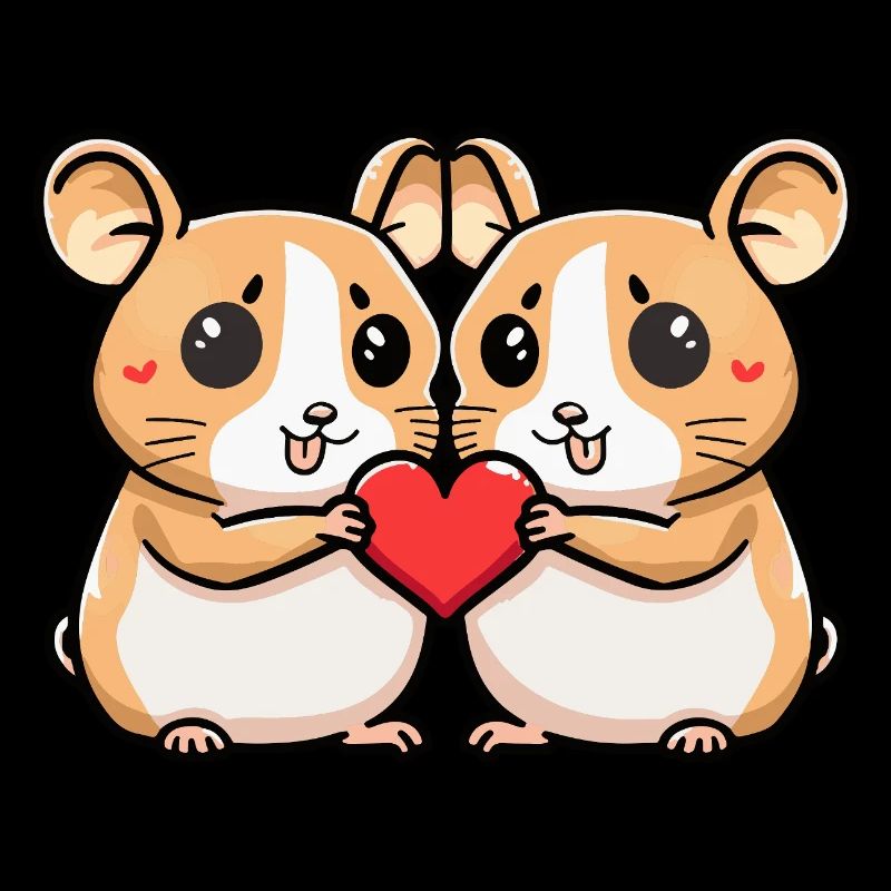Hamster Couple Valentine's Day