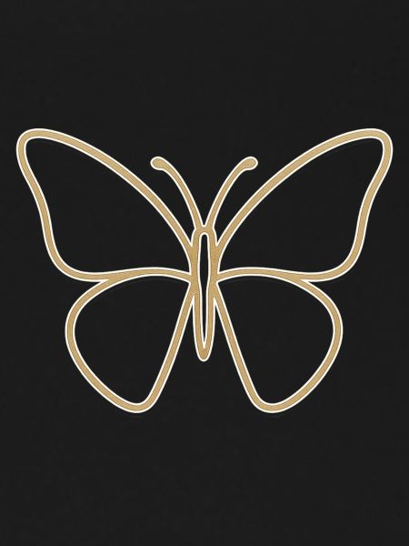 Silhouette papillon doré