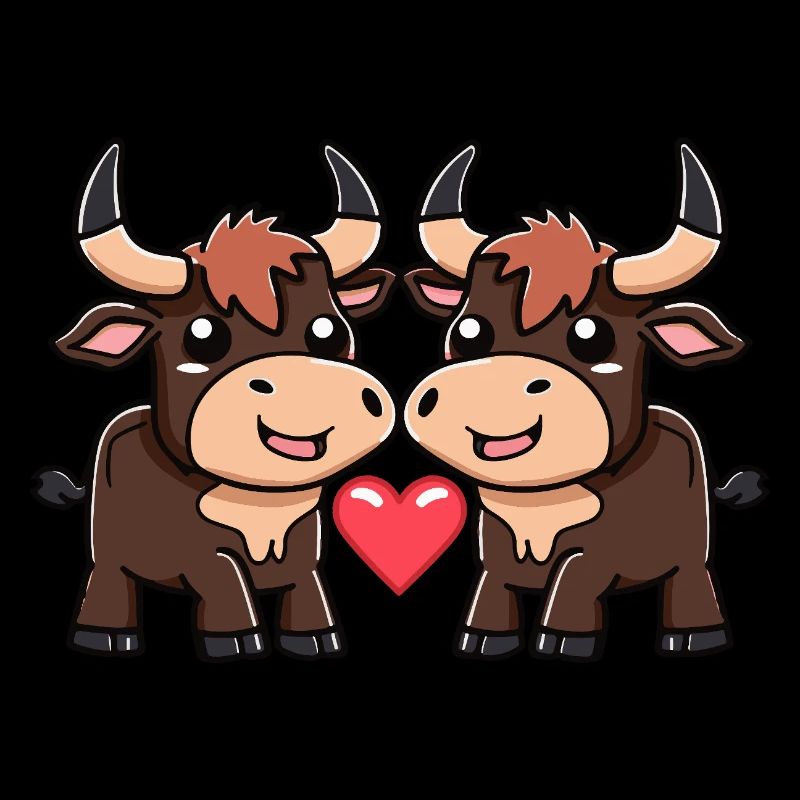 Stier Paar Valentinstag