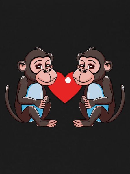 Monkey Heart Valentine's Day