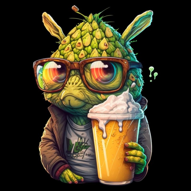 Bière artisanale fraîche Comic Hops avec de la bière