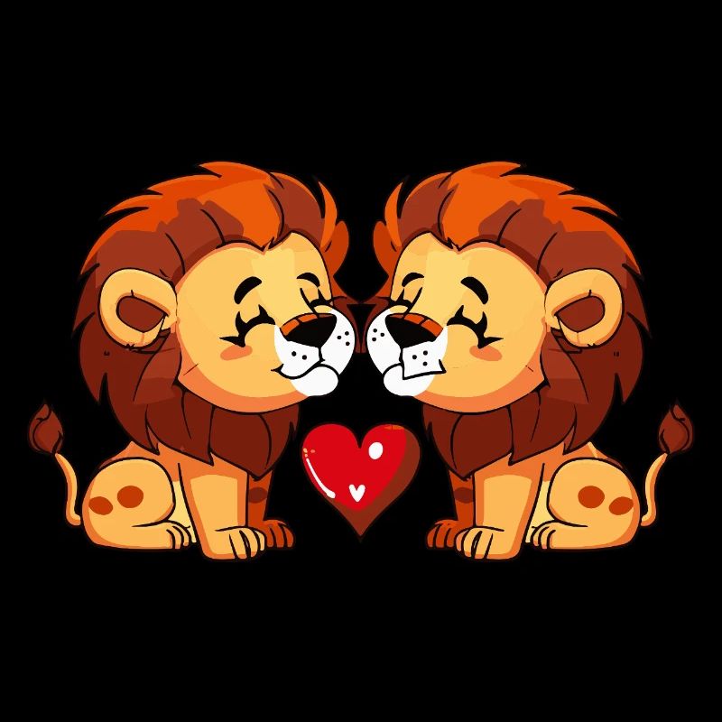 Löwe Paar Valentinstag