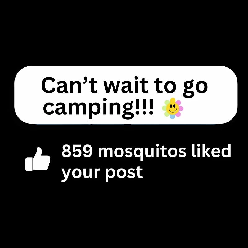 Camping Camper Moskito Like Daumen hoch Lustig Fun