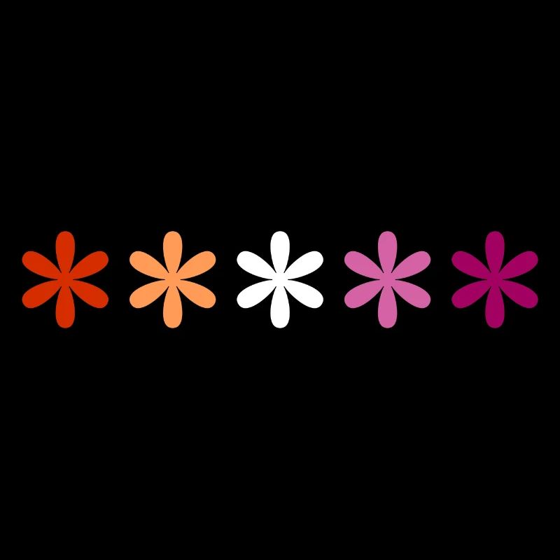 Subtle Lesbian Pride flowers