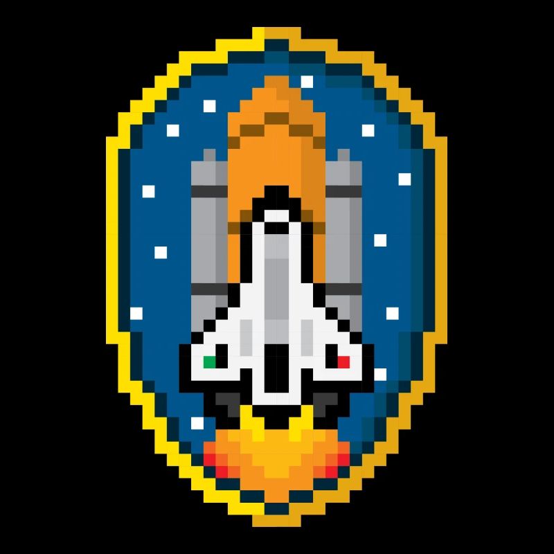 Space Shuttle Badge (Pixel art/Space Badge)