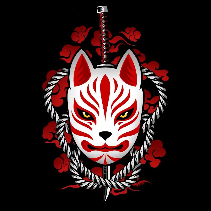 Japan Kitsune - Walddämon Maske