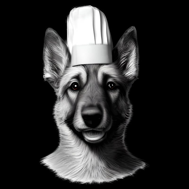 Deutscher Schäferhund Gastronom Hundehalter Kochen