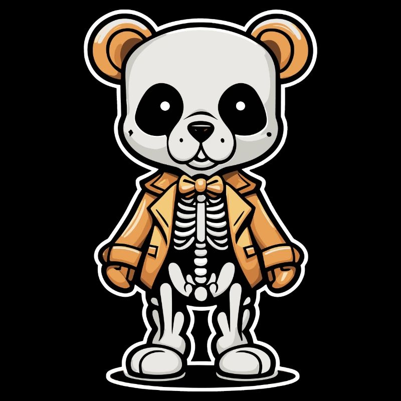 Illustration de squelette d’ours mignon