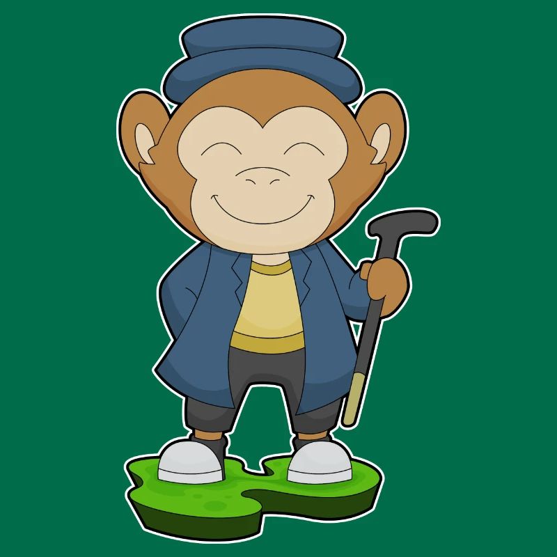 Bâton de marche Monkey Pensioner