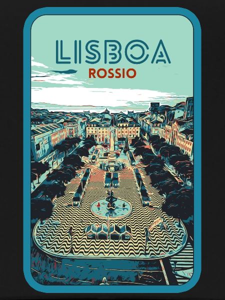 Illustration Rossio Square, Lisbon