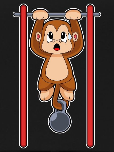 Monkey Bodybuilder Pull-ups Bodybuilding