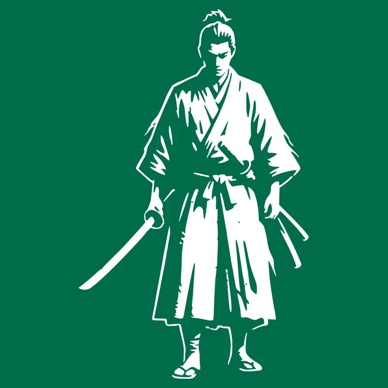 Samurai Two Swords Master Vector