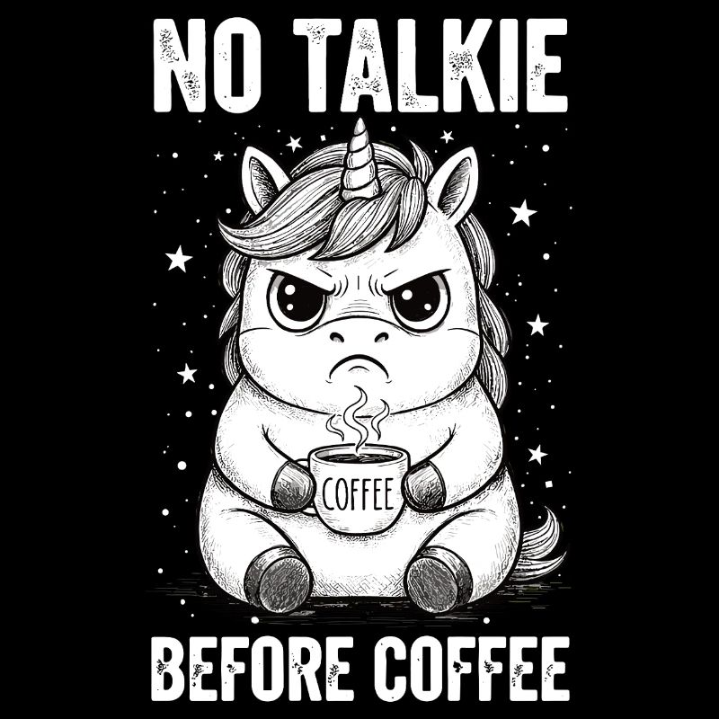 Pas de conversation devant une licorne amoureuse du café