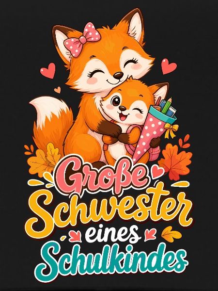 Große Schwester Schultüte Fuchs