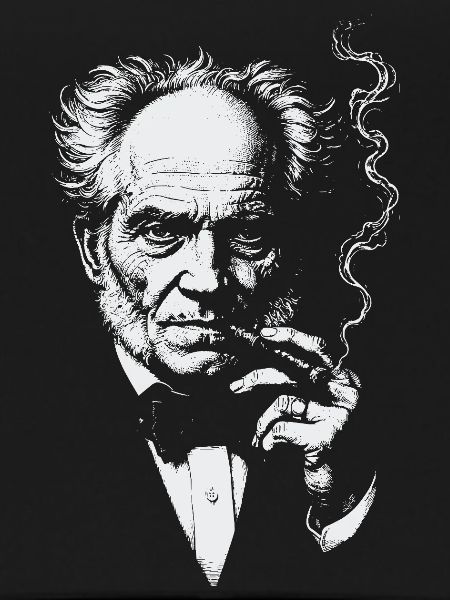 Arthur Schopenhauer smoking cigar