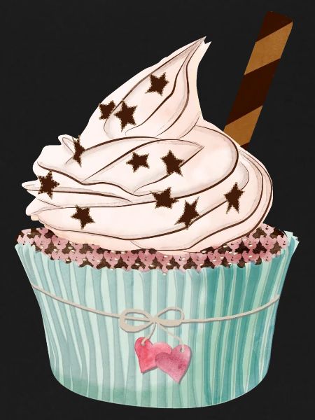 Cupcake with heart