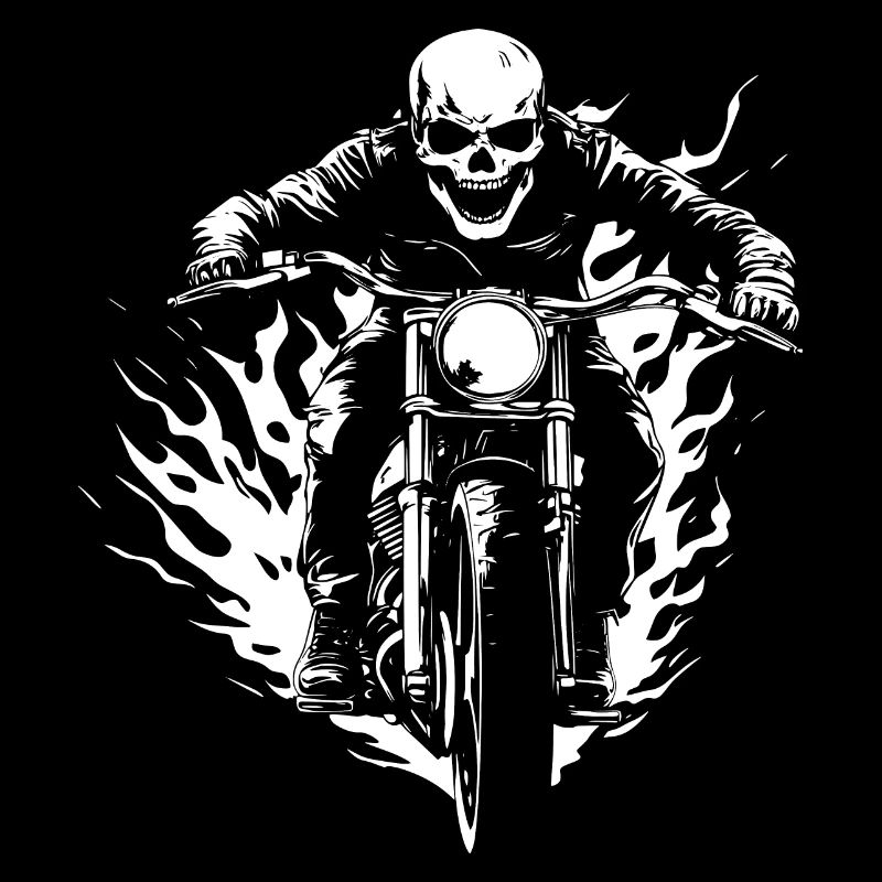 Biker Skull Motorcycle Gift
