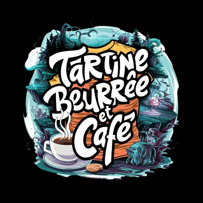 tartine beurrée et café