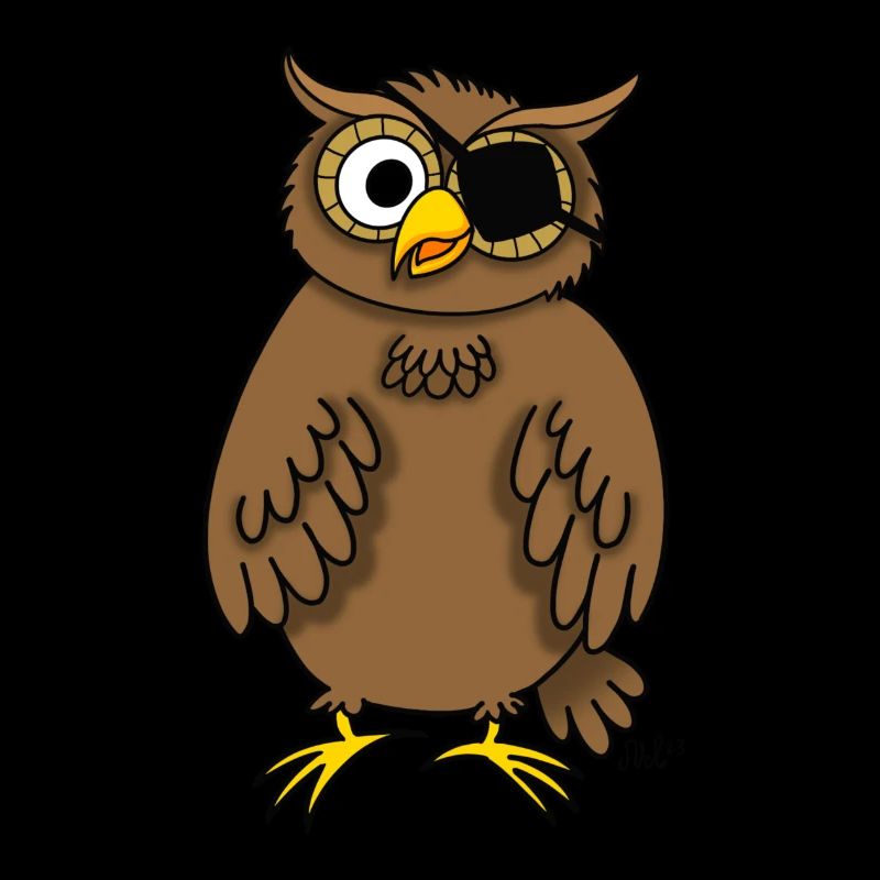 Pirateneule (Eule mit Augenklappe)