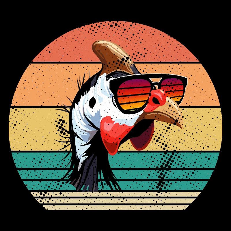 Hühner Hahn Perlhuhn