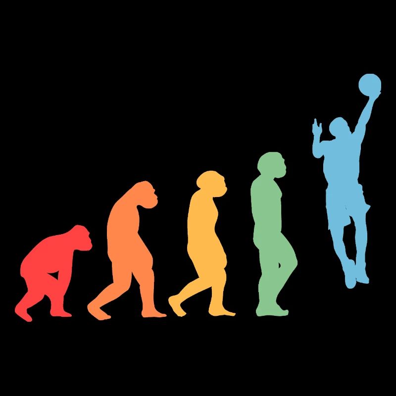 Basketballspieler Evolution Basketball