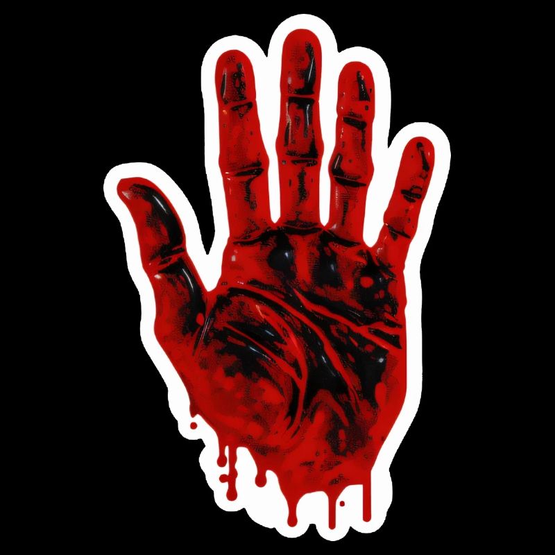 Halloween blutiger Handabdruck