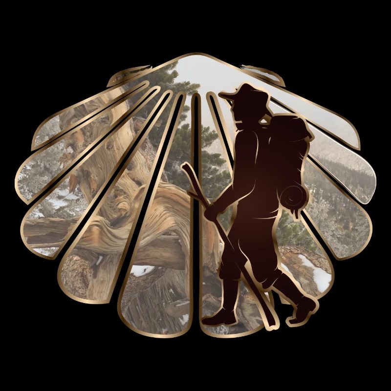 Ein Pilger oder Wanderer auf einem Pilgerweg