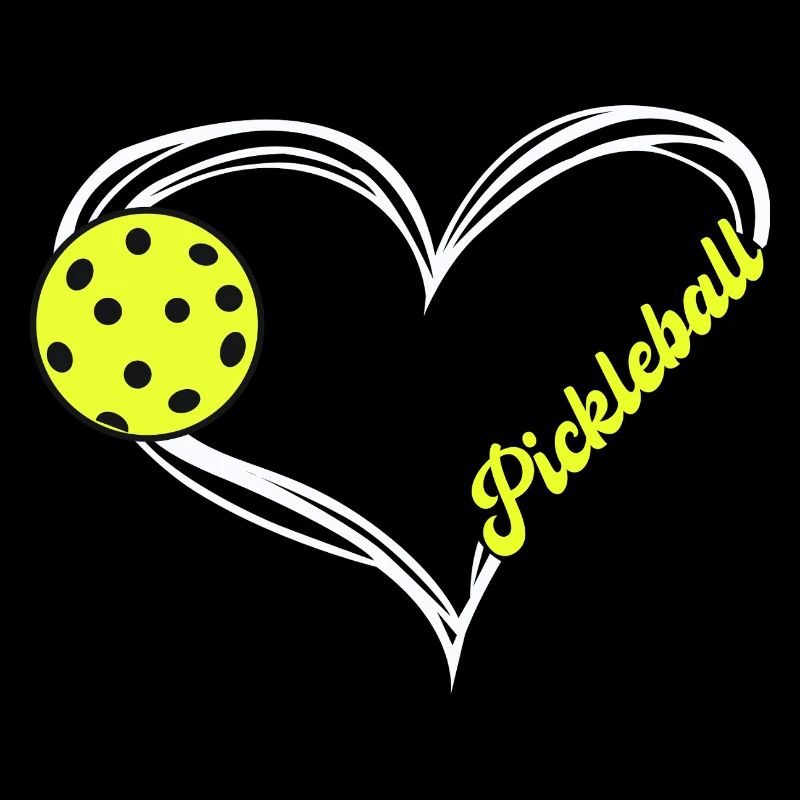 Emblème du cœur de pickleball