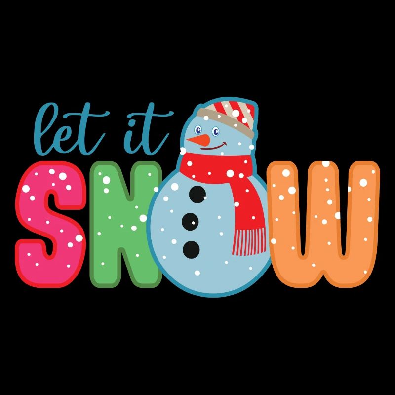 Let It Snow Funny Snowman Winter Christmas Gift