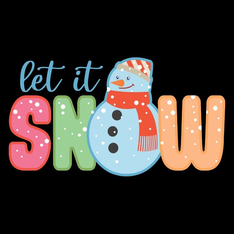 Let It Snow Funny Snowman Winter Christmas Gift